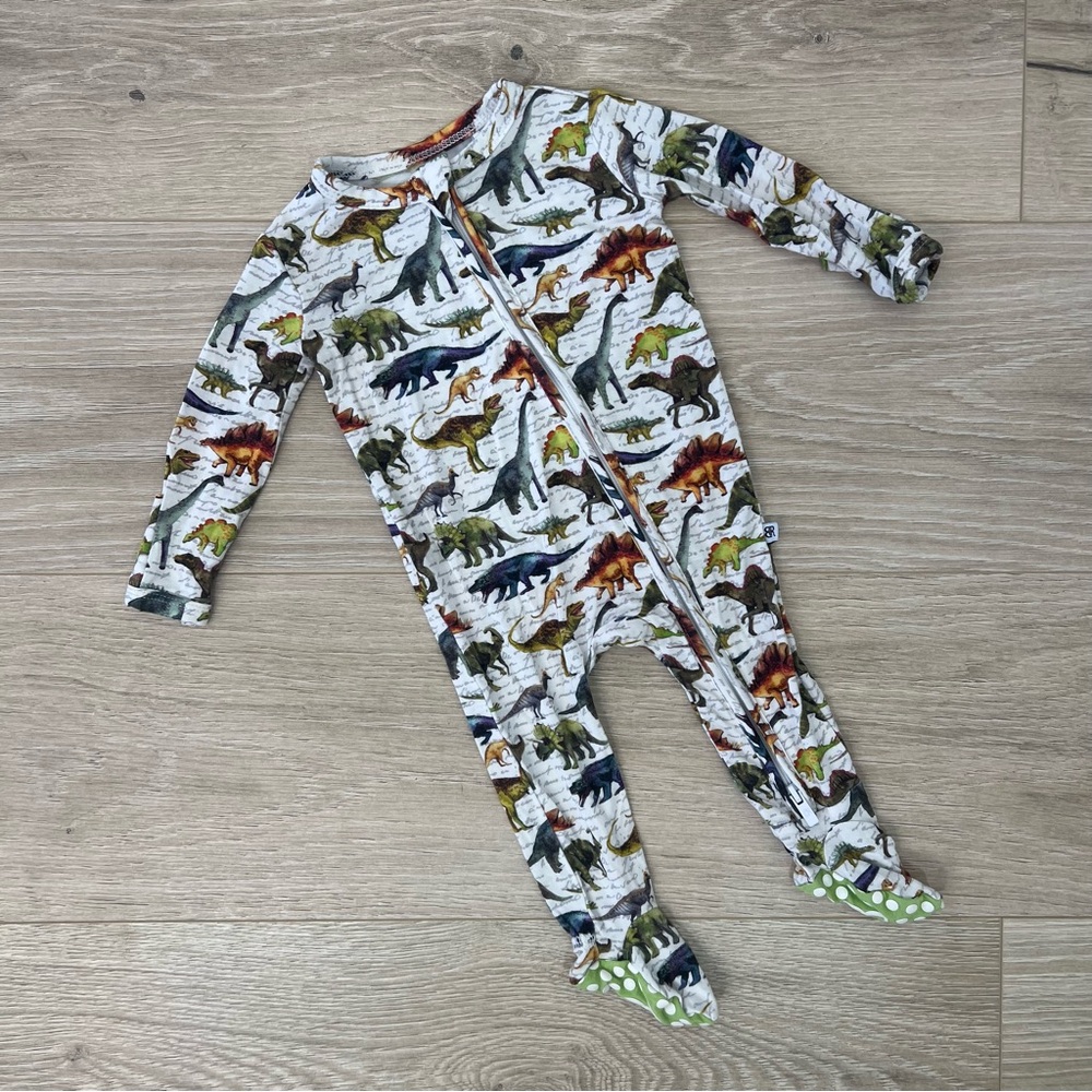 Bums & Roses Dinomite Convertible Zip Romper